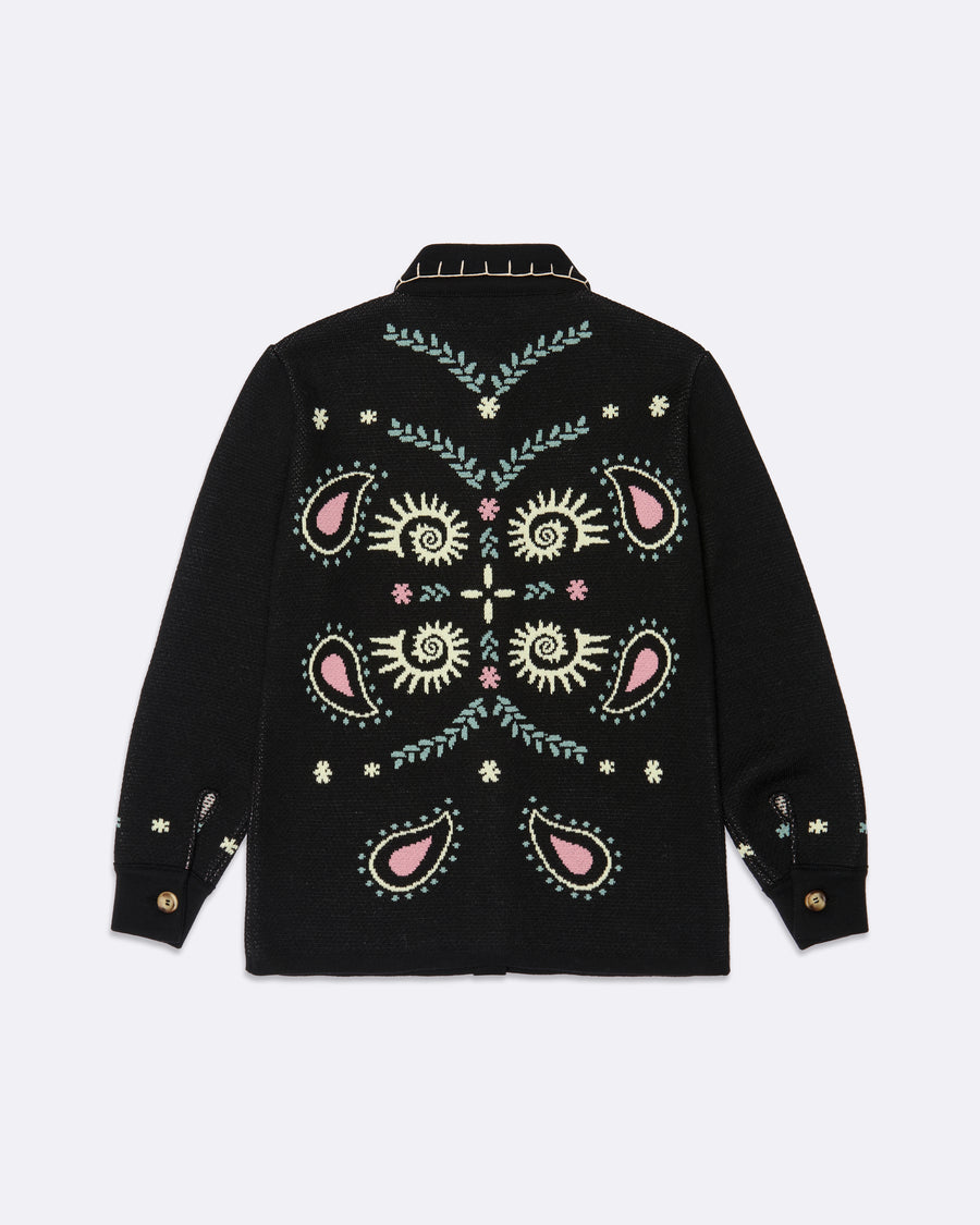 BLACK SPIRALS PAISLEY